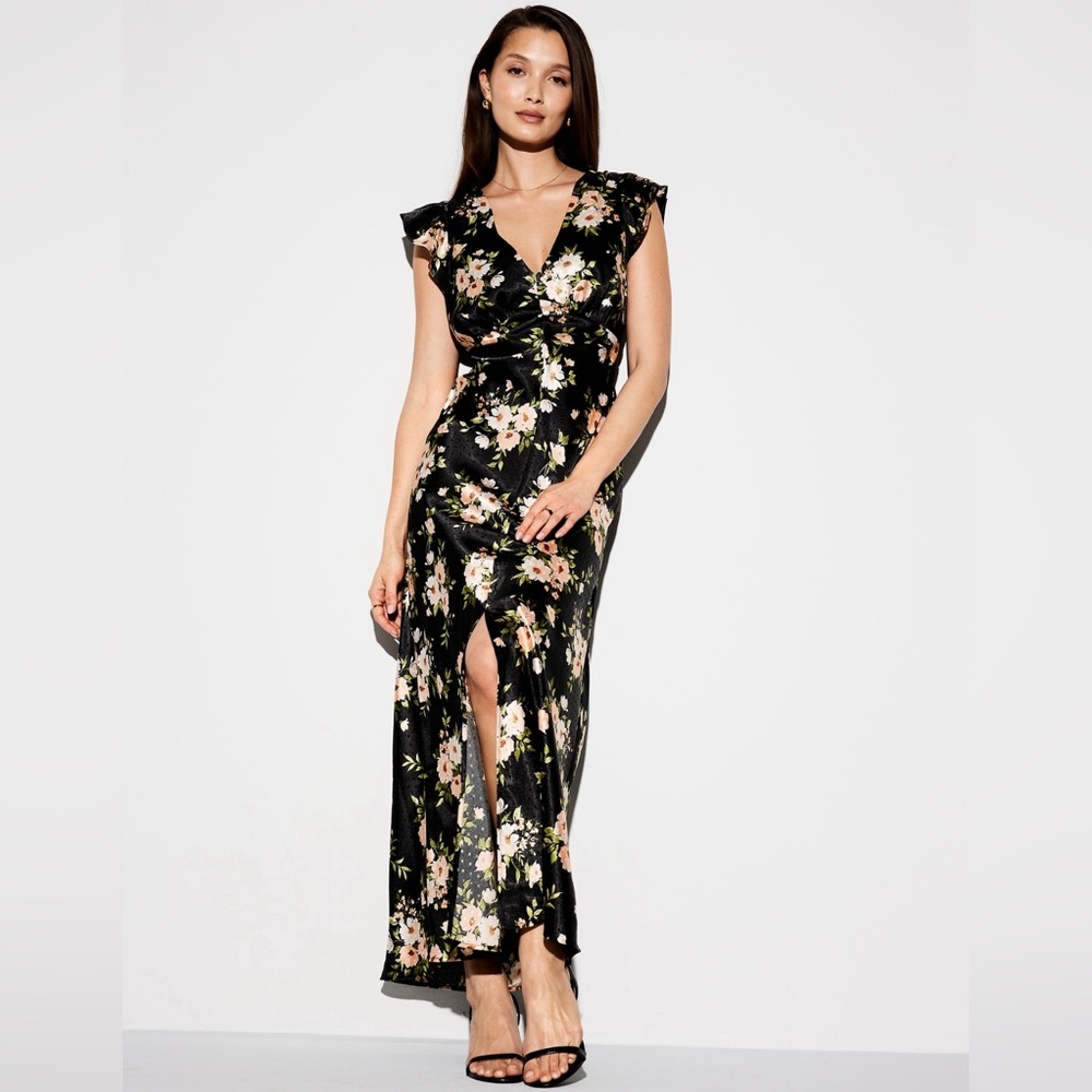 old navy satin maxi dress